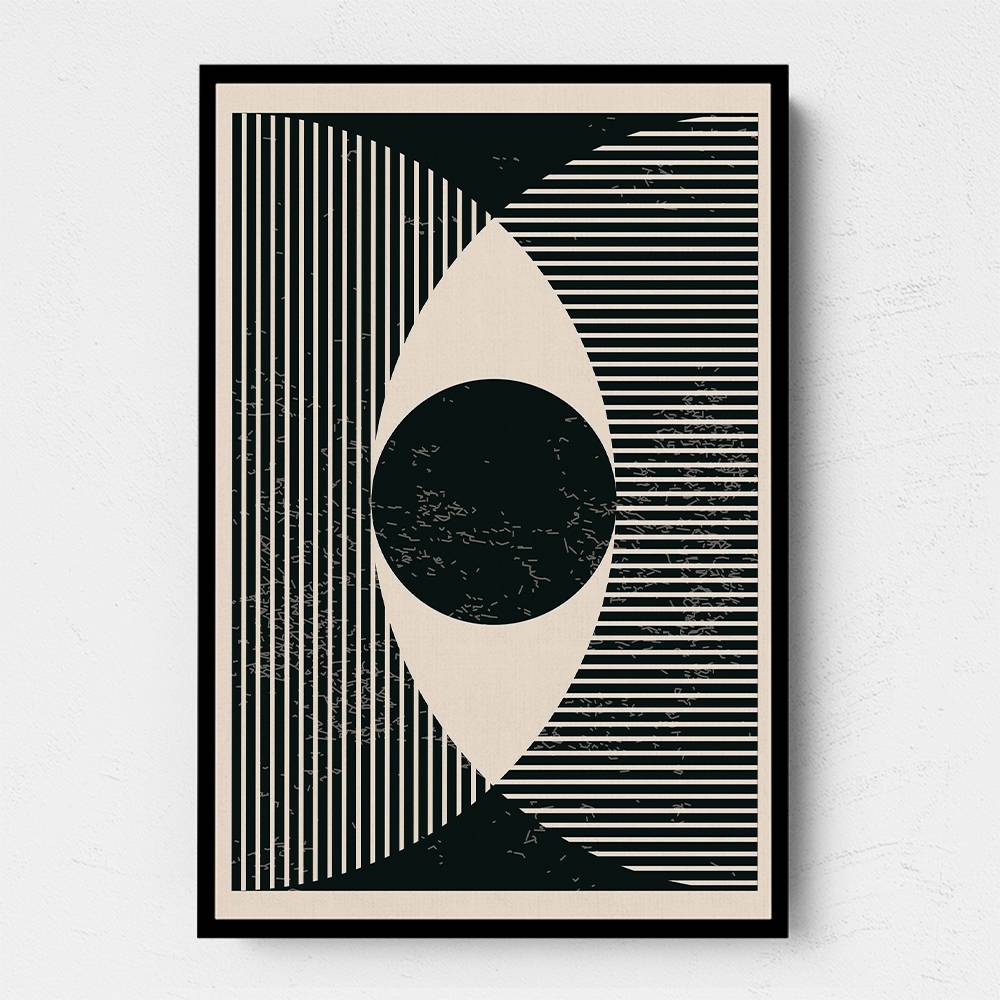 Black And White Geometric Shapes #2 Wall Art