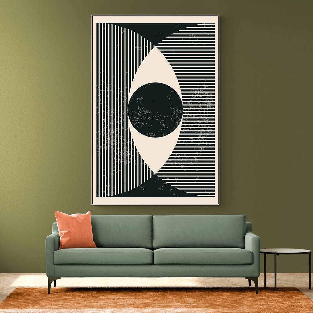 Black And White Geometric Shapes #2 Wall Art