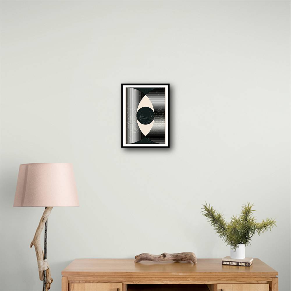 Black And White Geometric Shapes #2 Wall Art