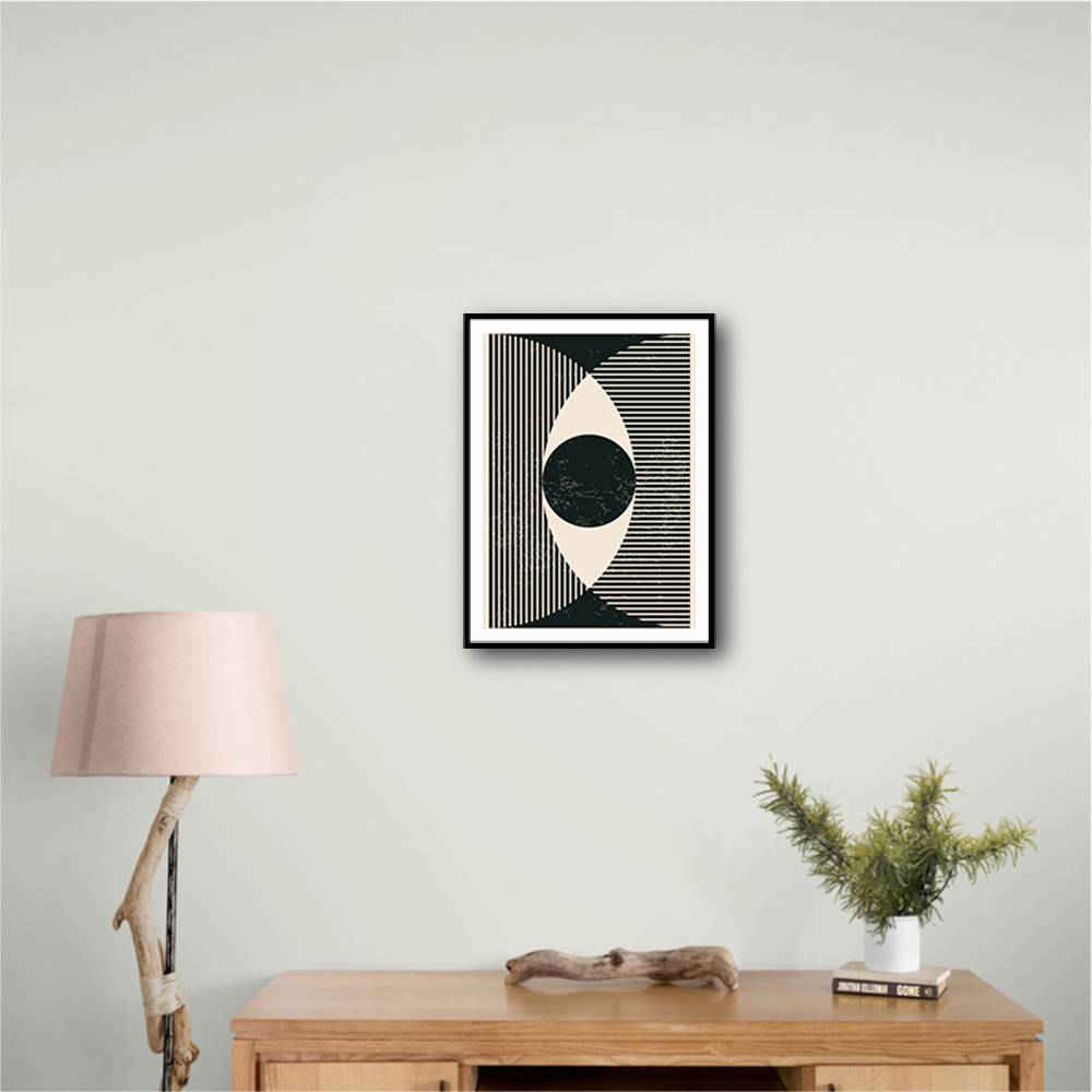 Black And White Geometric Shapes #2 Wall Art