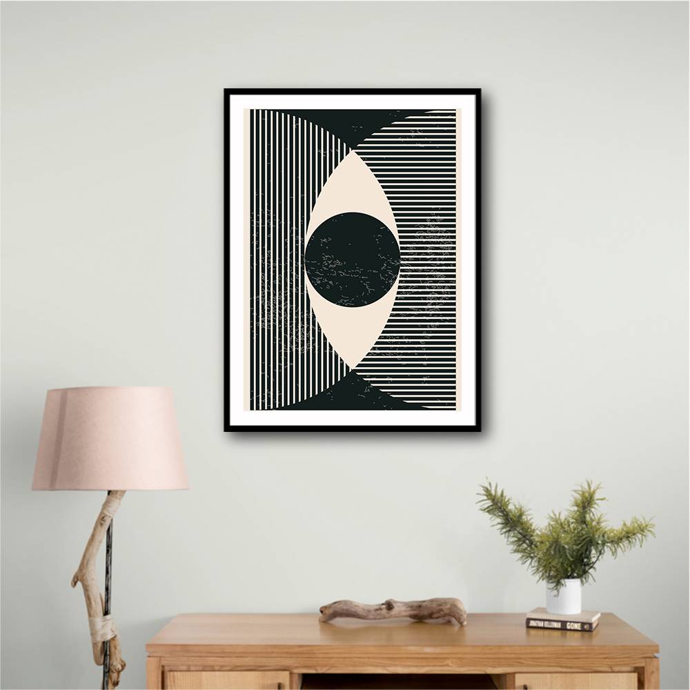 Black And White Geometric Shapes #2 Wall Art