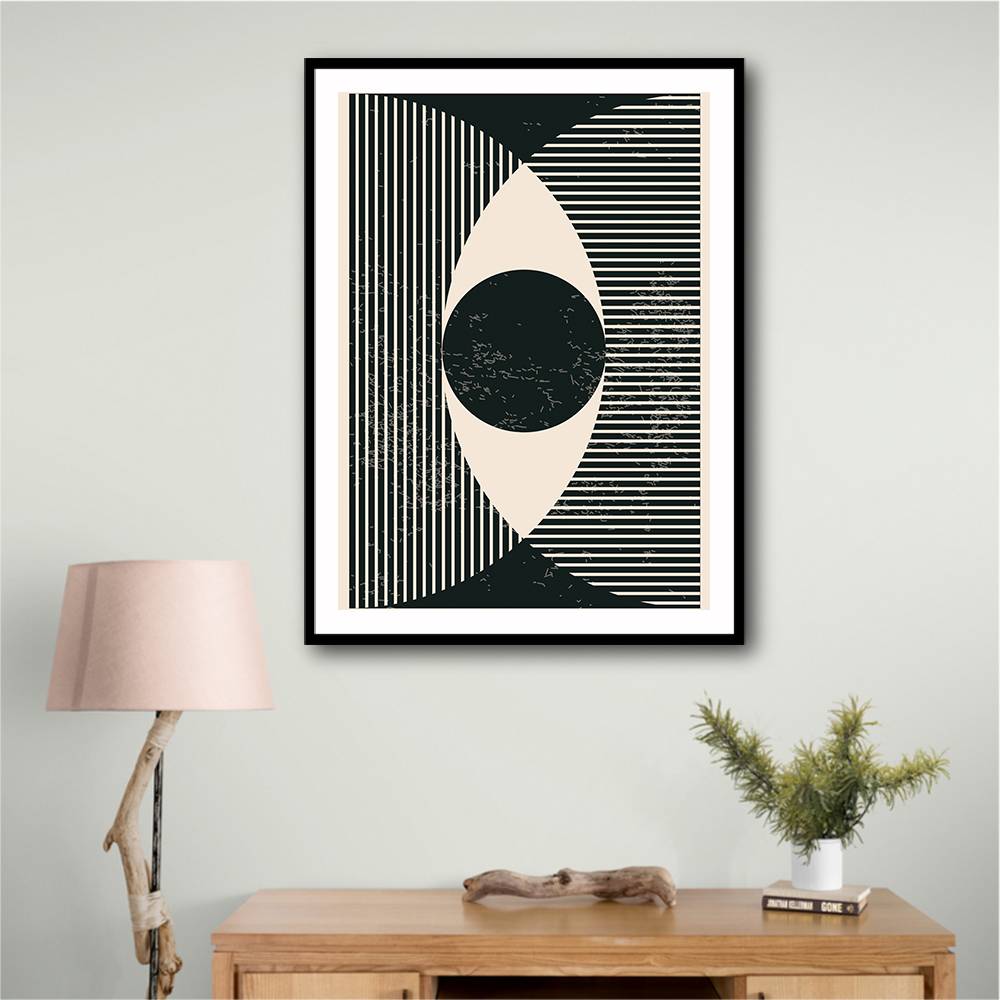 Black And White Geometric Shapes #2 Wall Art