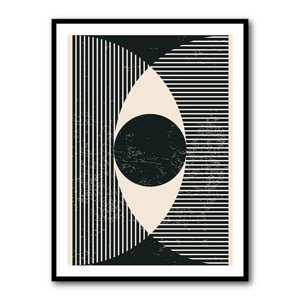 Black And White Geometric Shapes #2 Wall Art