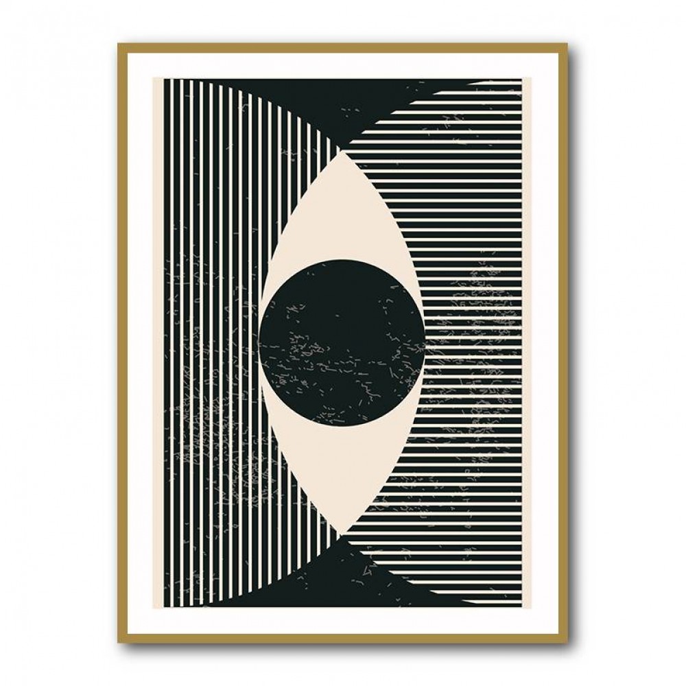 Black And White Geometric Shapes #2 Wall Art