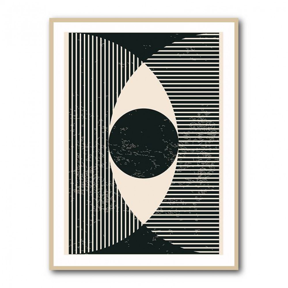 Black And White Geometric Shapes #2 Wall Art