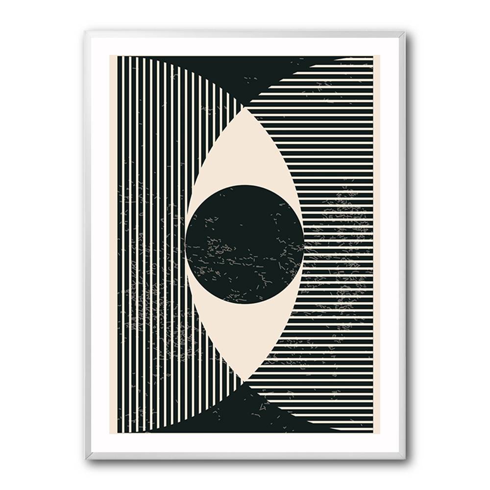 Black And White Geometric Shapes #2 Wall Art