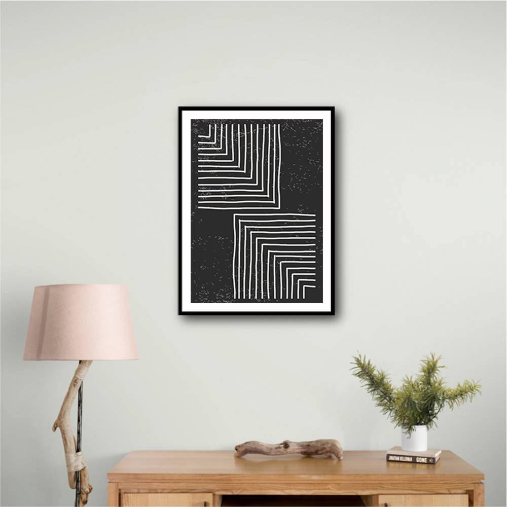 Black And White Line #1 Wall Art