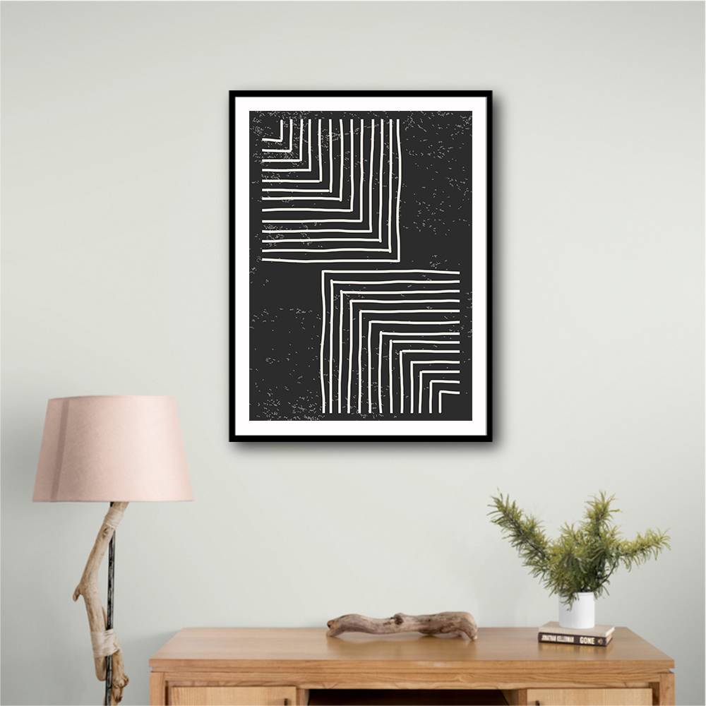 Black And White Line #1 Wall Art