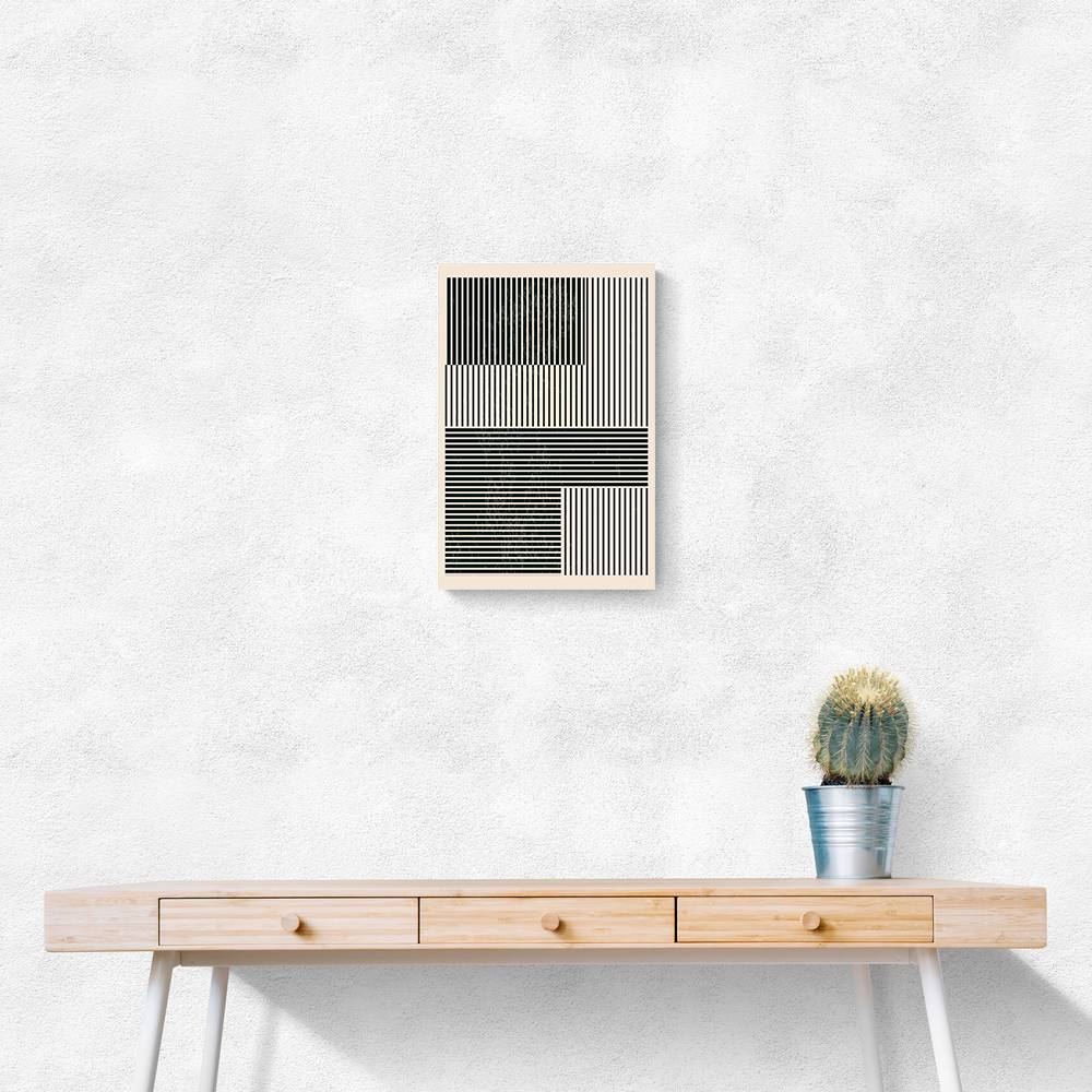 Black And White Geometric Shapes #4 Wall Art