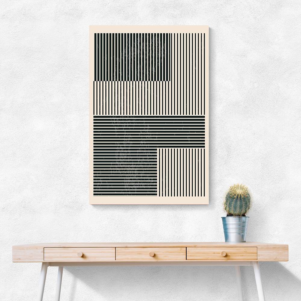 Black And White Geometric Shapes #4 Wall Art