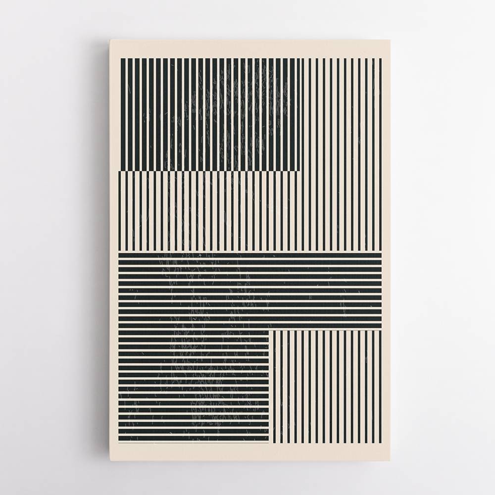 Black And White Geometric Shapes #4 Wall Art