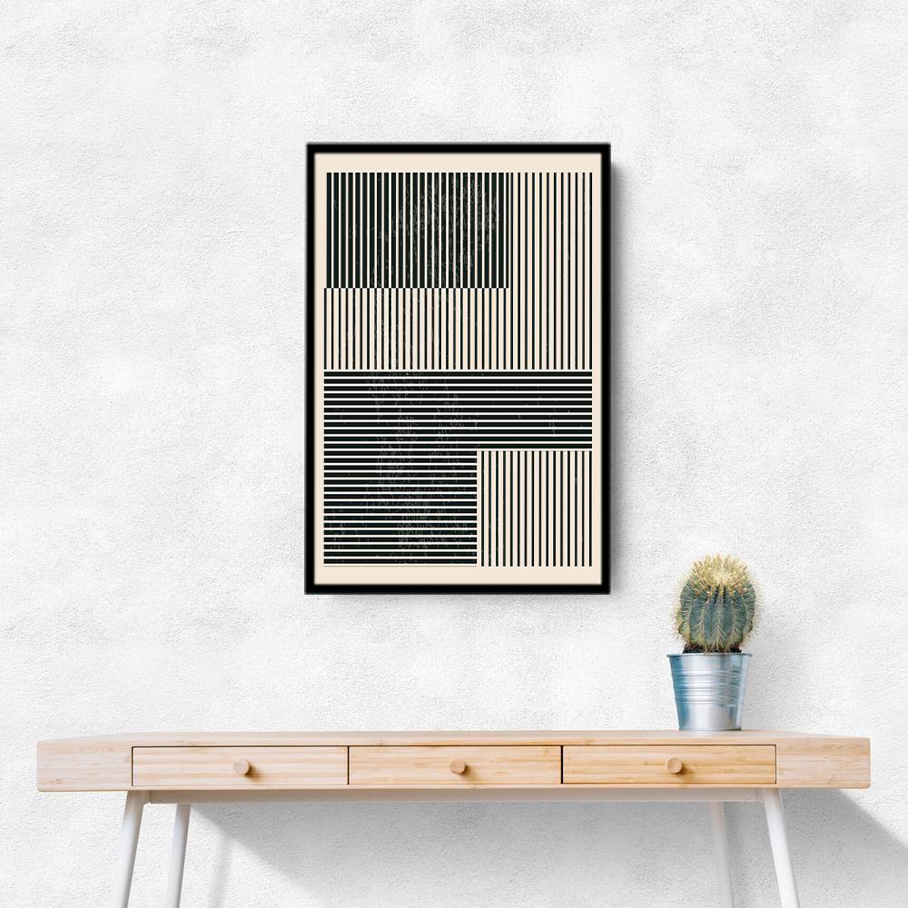 Black And White Geometric Shapes #4 Wall Art