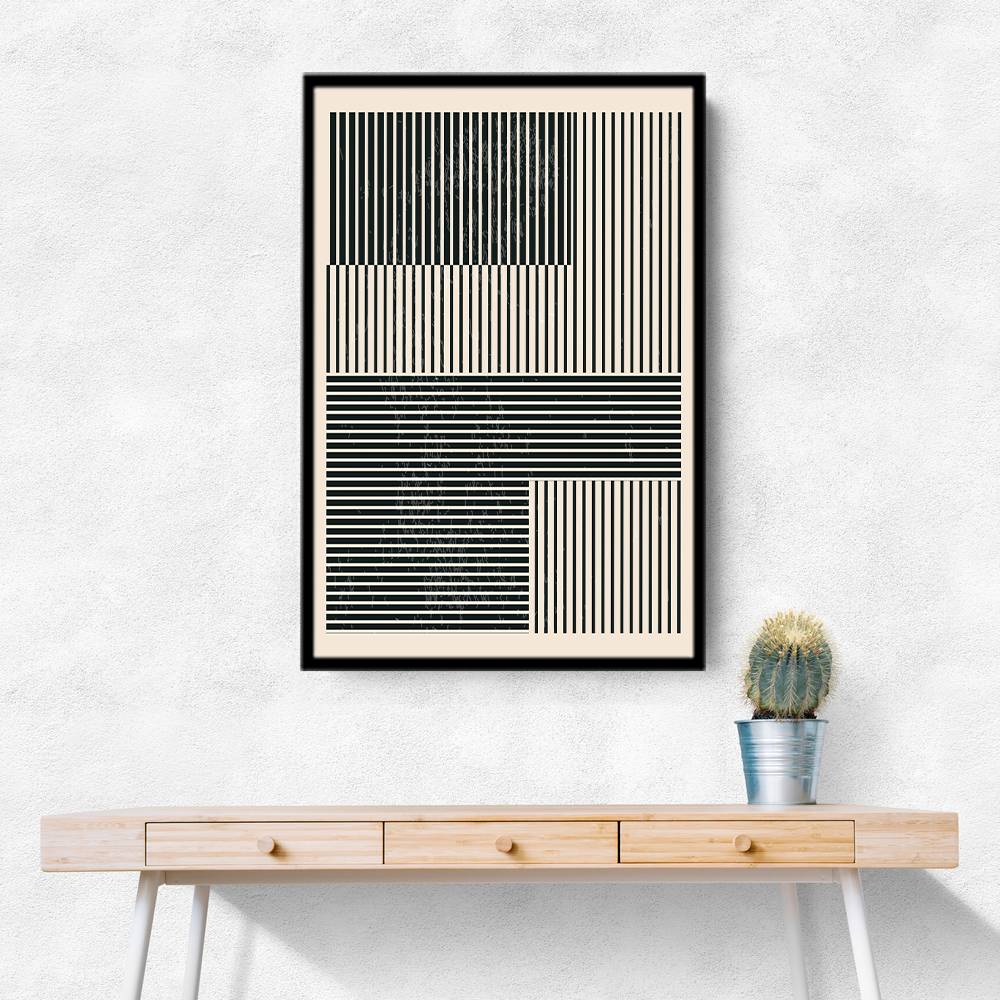 Black And White Geometric Shapes #4 Wall Art