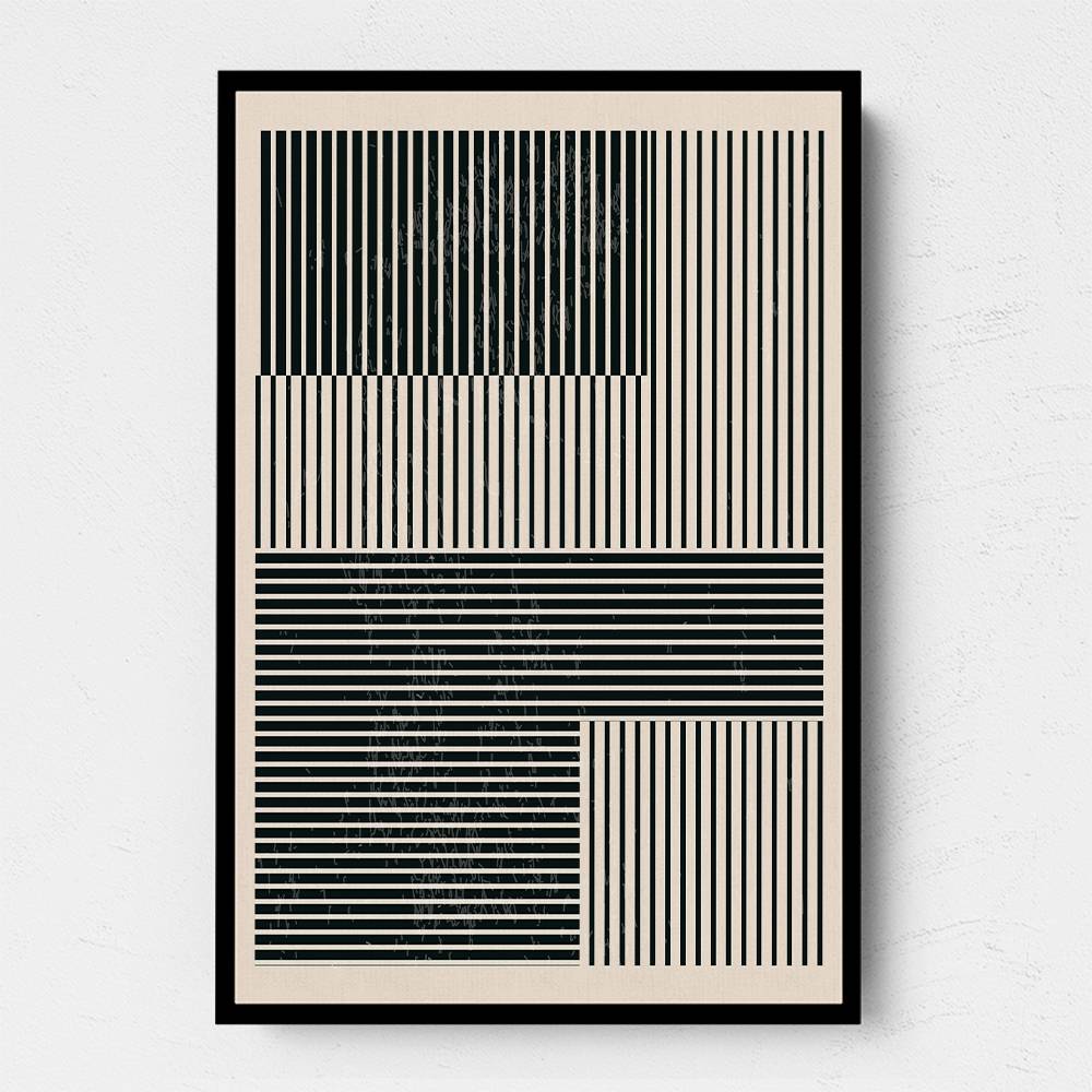 Black And White Geometric Shapes #4 Wall Art