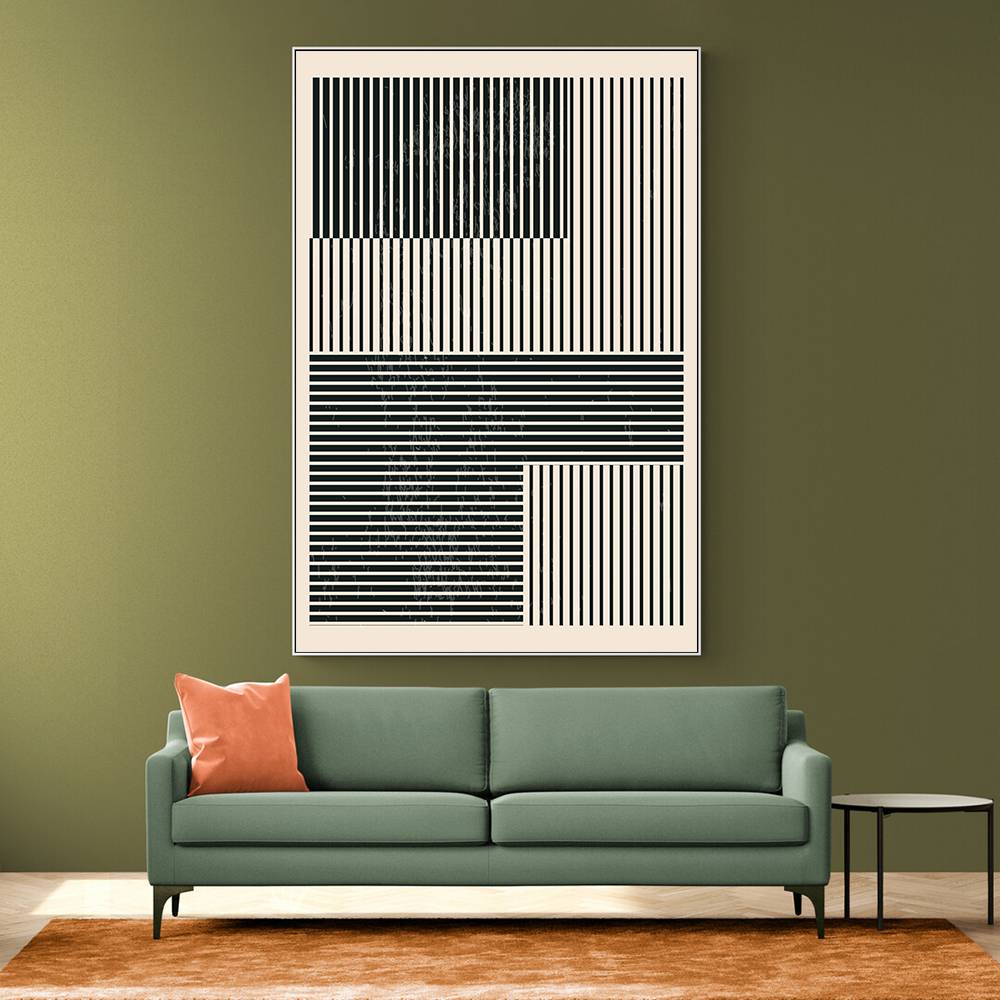 Black And White Geometric Shapes #4 Wall Art