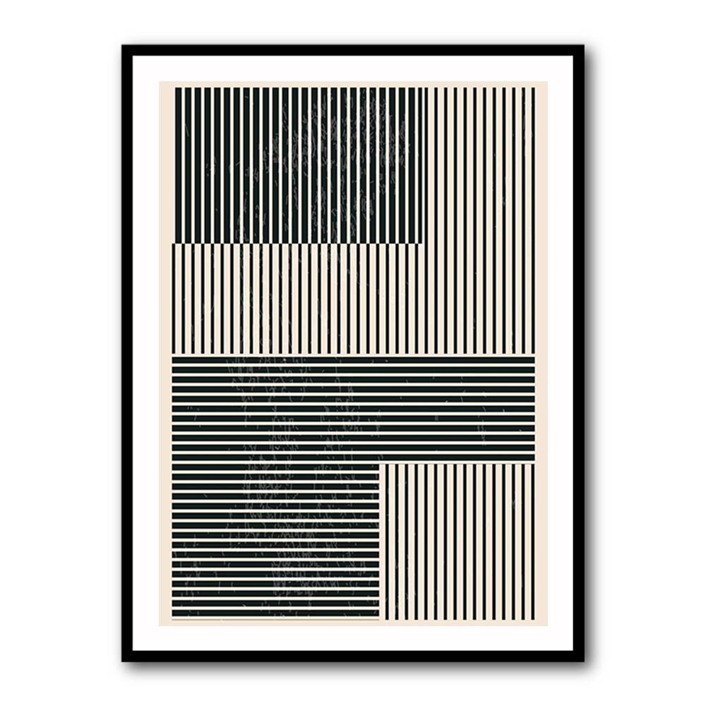 Black And White Geometric Shapes #4 Wall Art