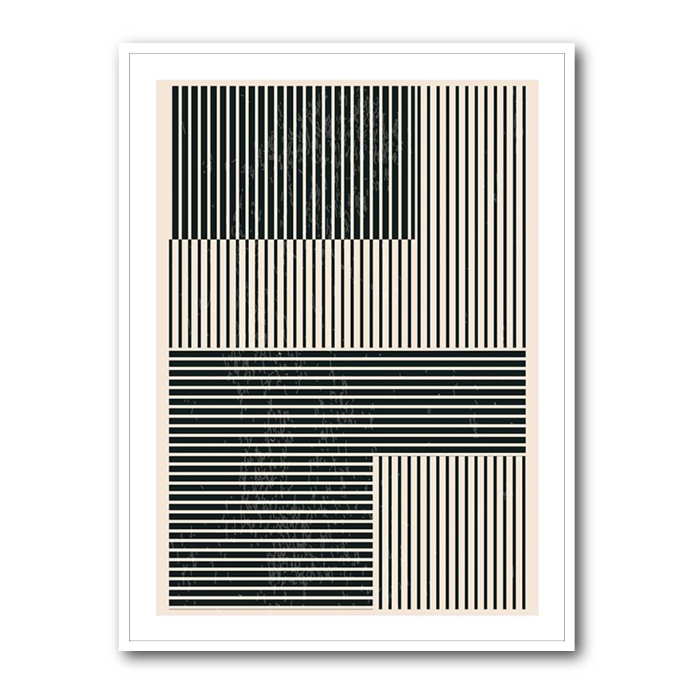 Black And White Geometric Shapes #4 Wall Art