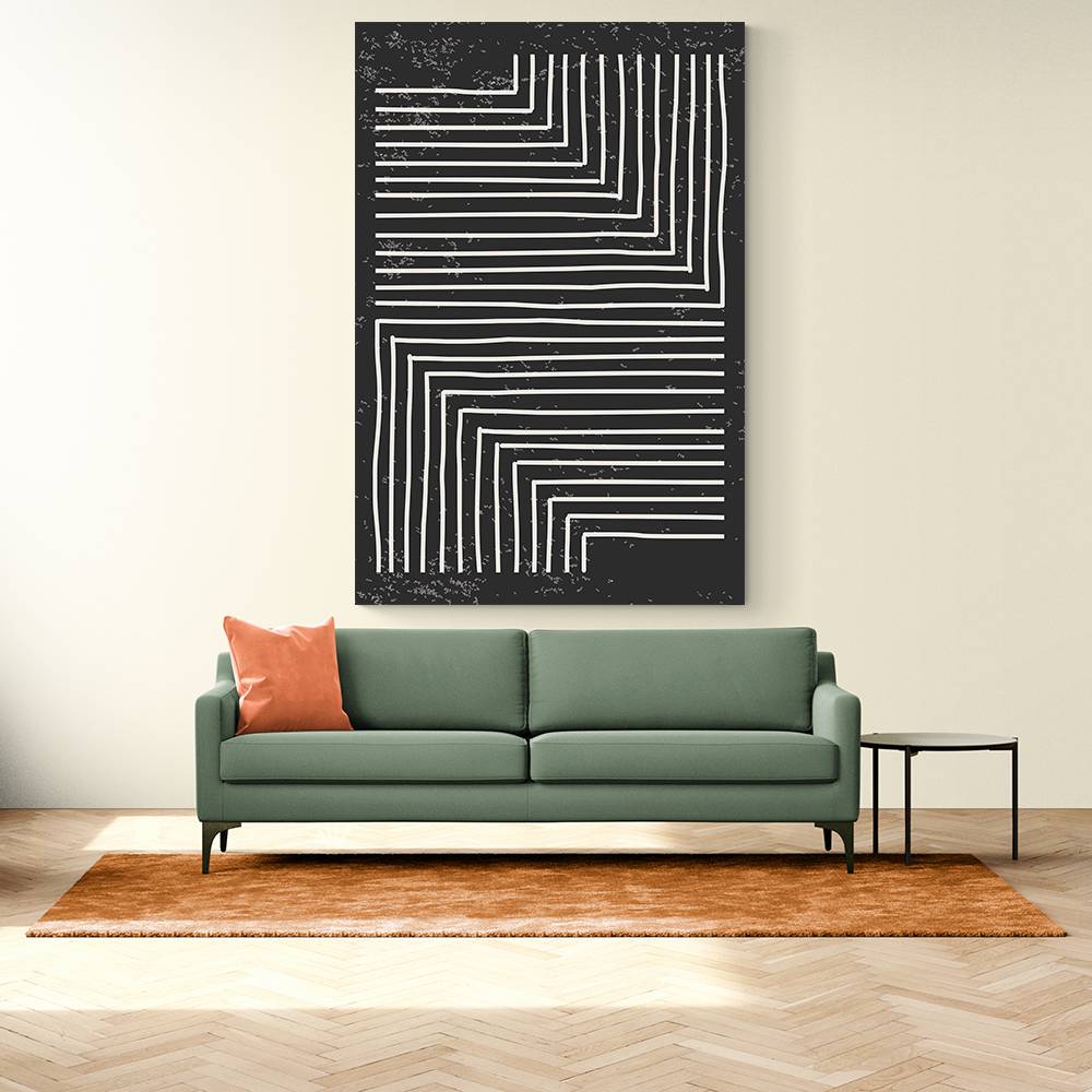 Black And White Line #2 Wall Art