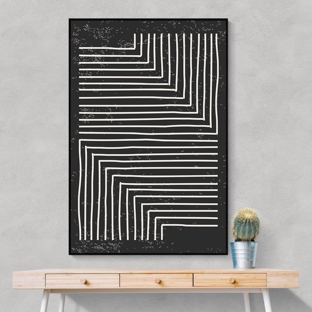 Black And White Line #2 Wall Art