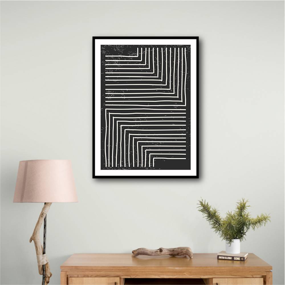 Black And White Line #2 Wall Art