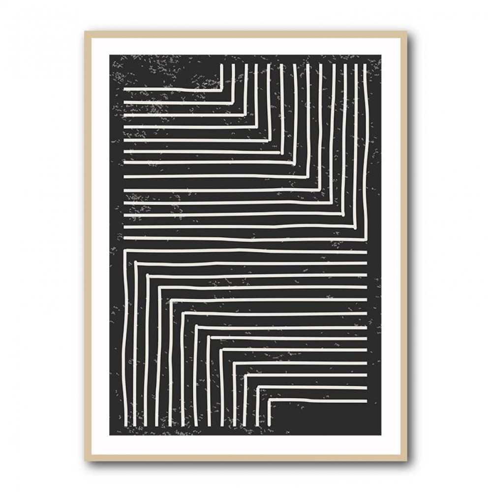 Black And White Line #2 Wall Art