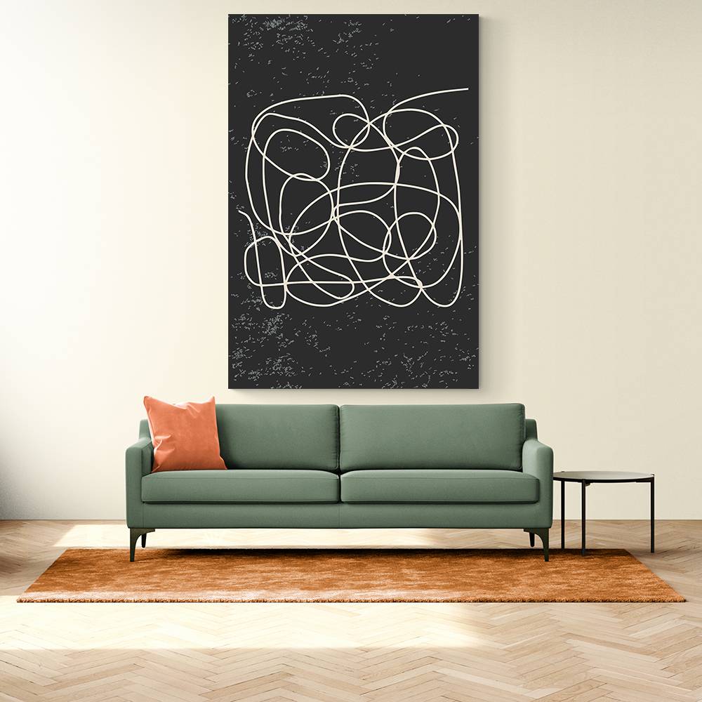 Black And White Lines #1 Wall Art