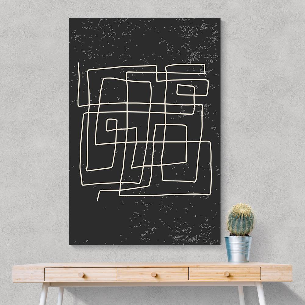 Black And White Lines #4 Wall Art