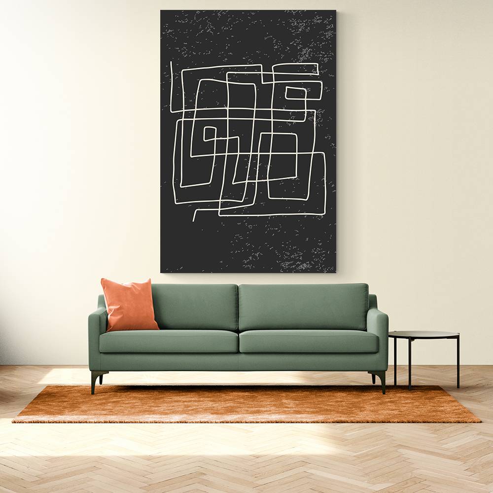 Black And White Lines #4 Wall Art