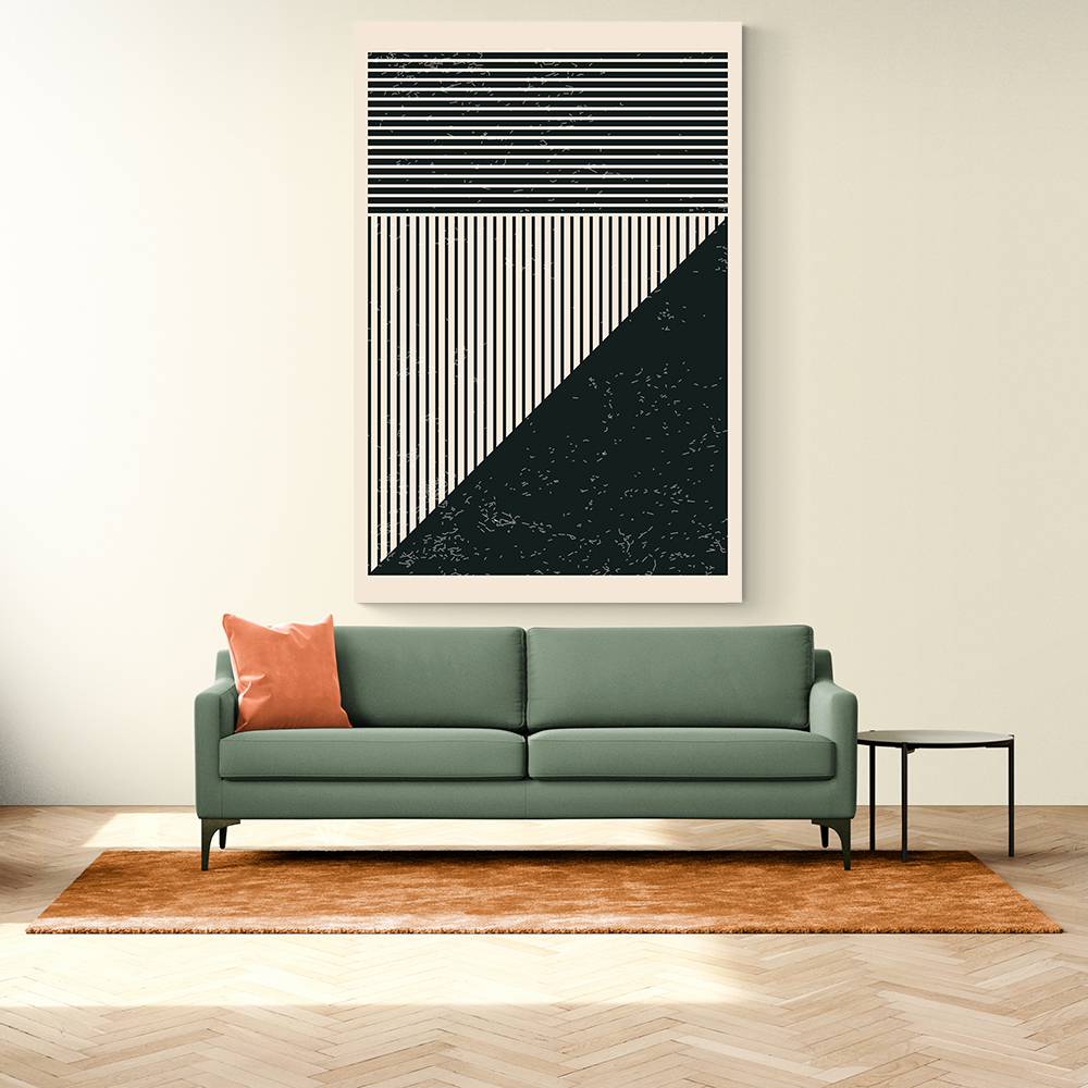 Black And White Lines Series #3 Wall Art