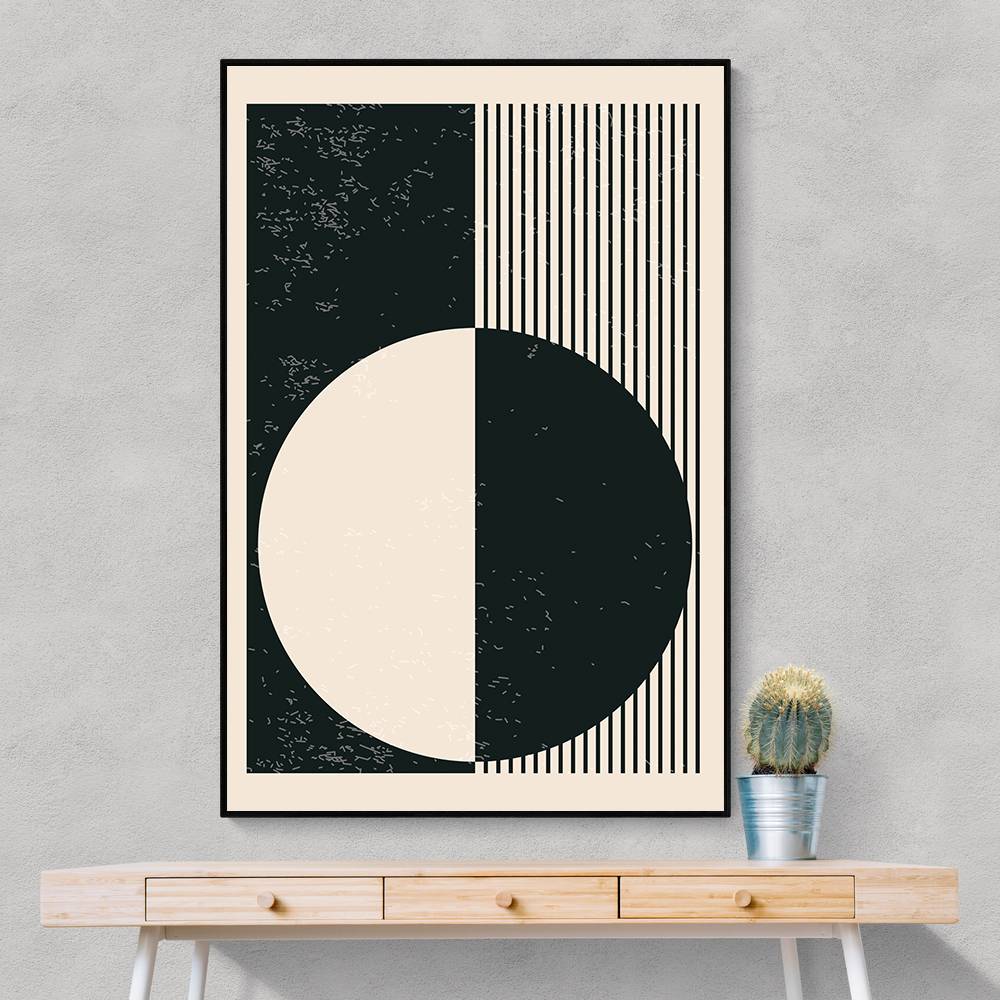 Black And White Planets Series #3 Wall Art