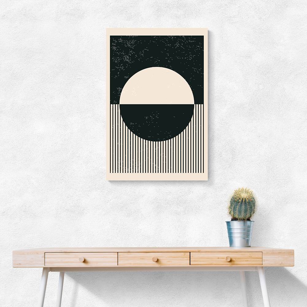 Black And White Planets Series #4 Wall Art