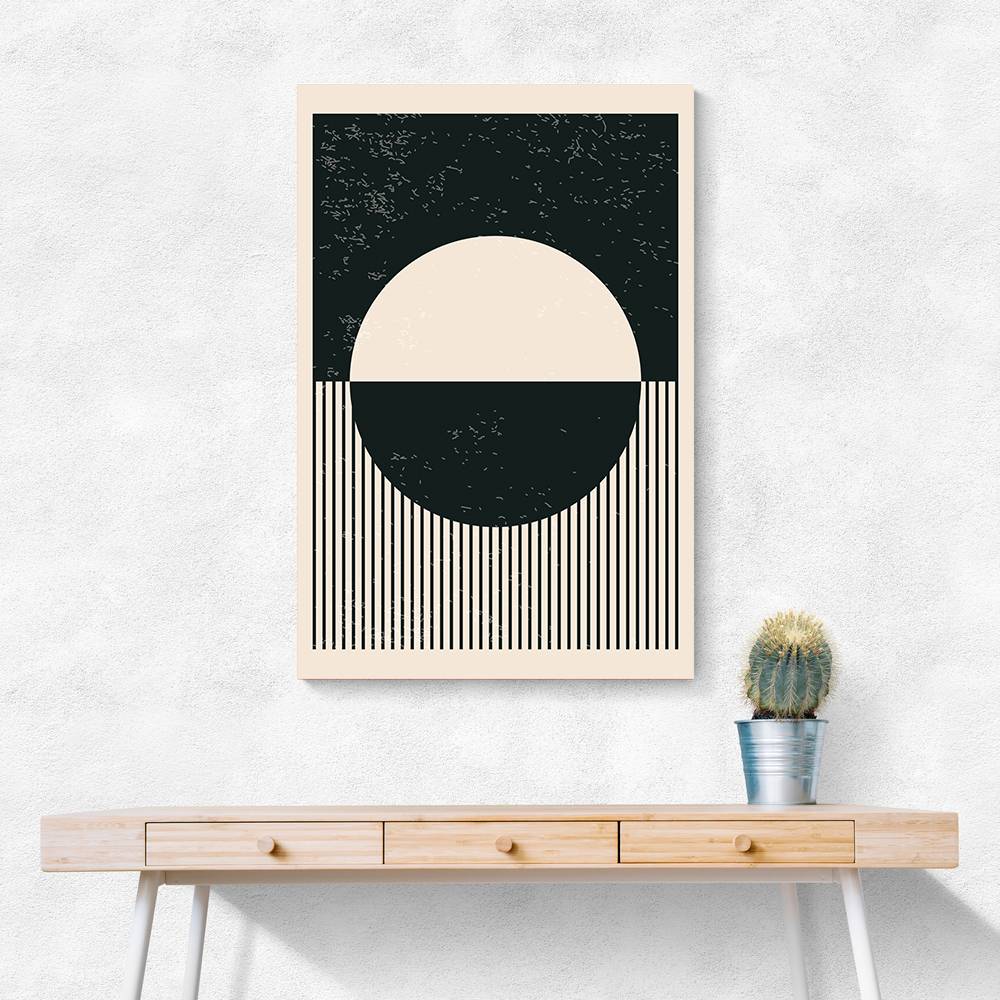 Black And White Planets Series #4 Wall Art