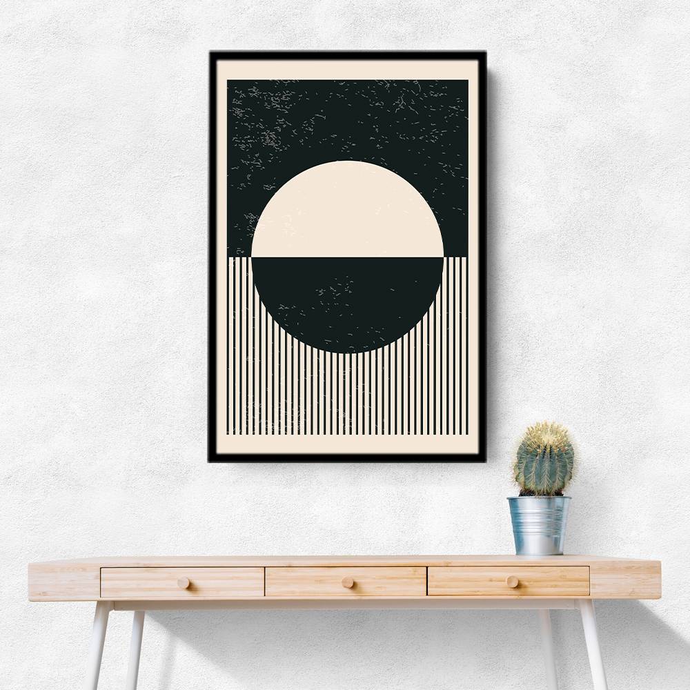 Black And White Planets Series #4 Wall Art