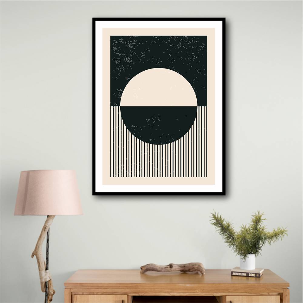 Black And White Planets Series #4 Wall Art