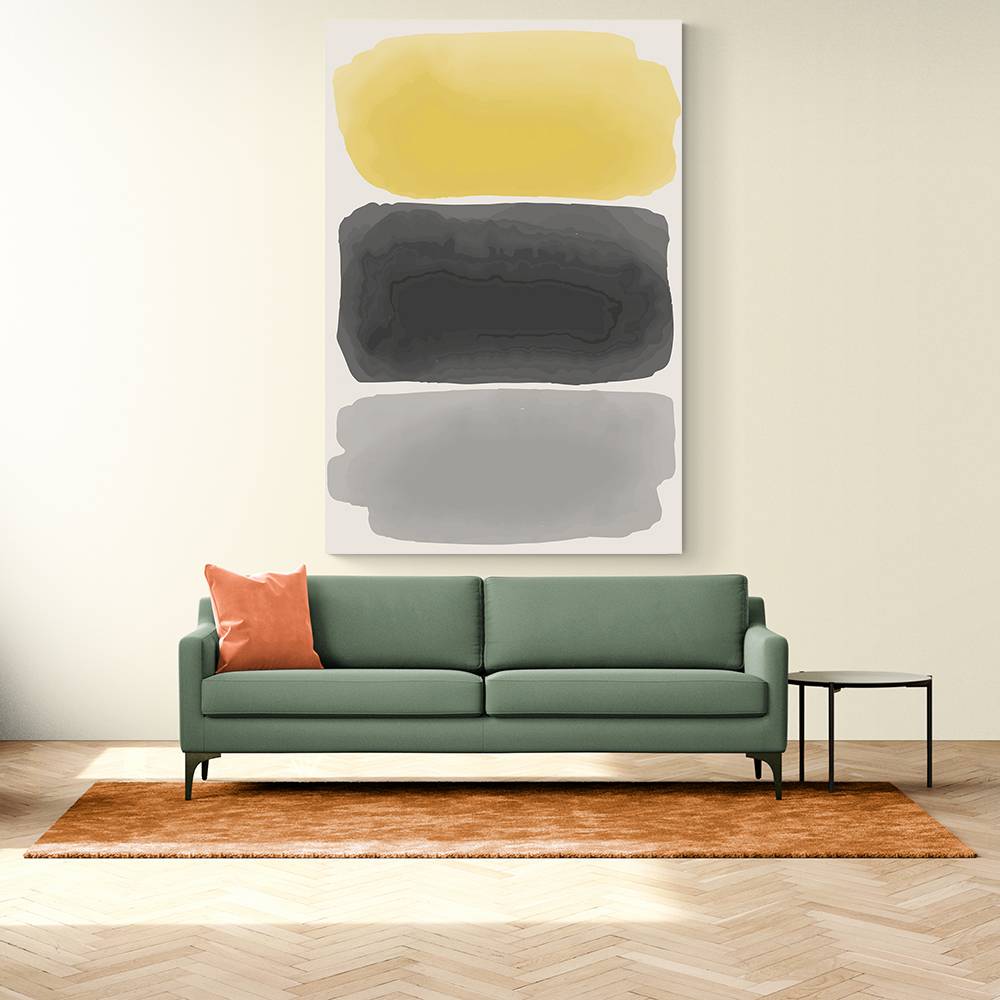 Black And Yellow Watercolor #1 Wall Art