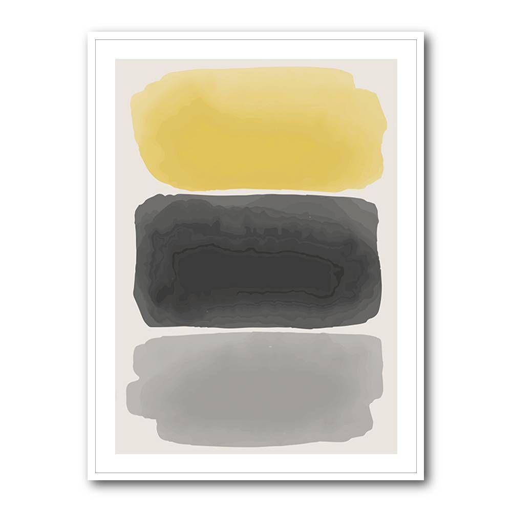 Black And Yellow Watercolor #1 Wall Art