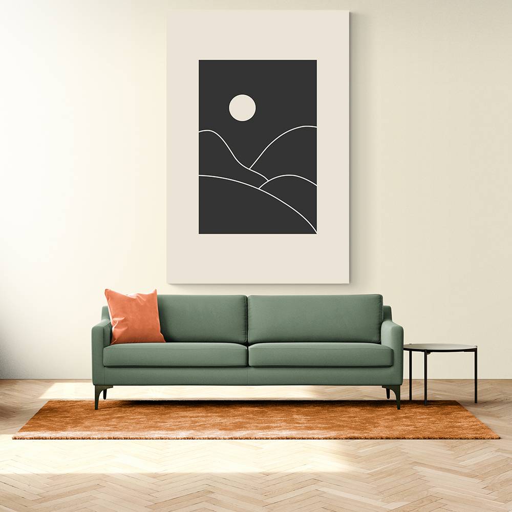 Black Minimal Mountains #3 Wall Art