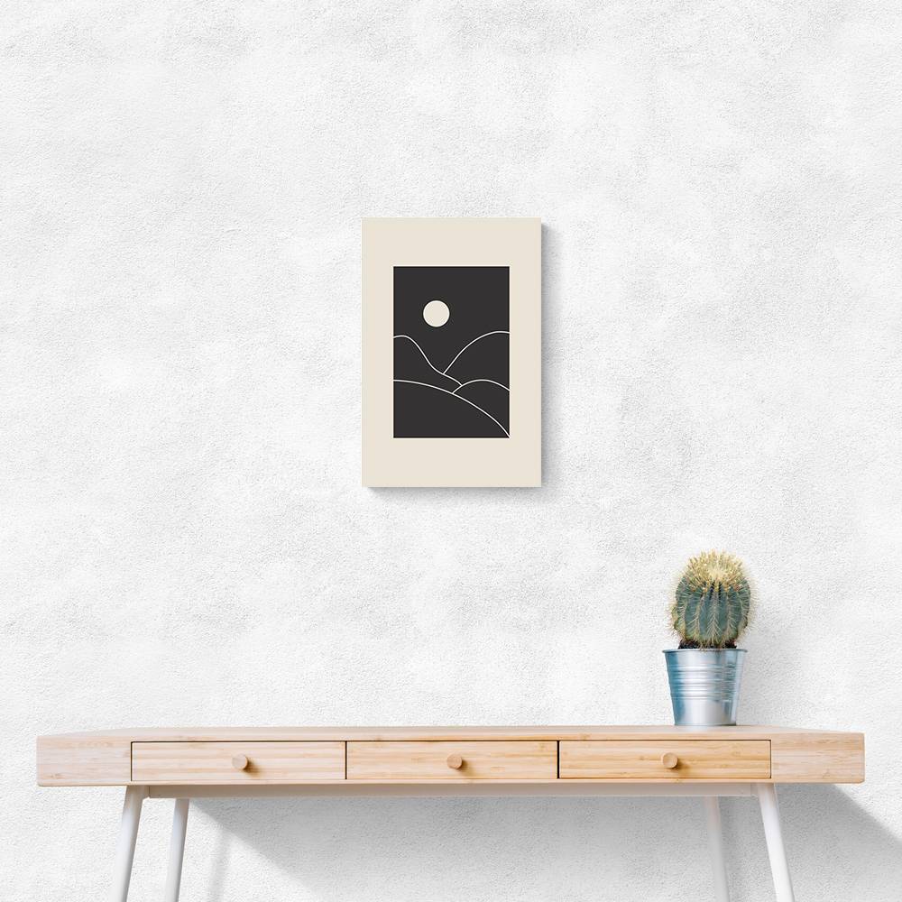 Black Minimal Mountains #3 Wall Art