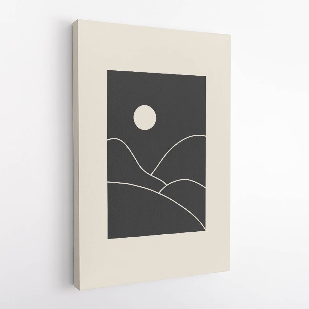 Black Minimal Mountains #3 Wall Art