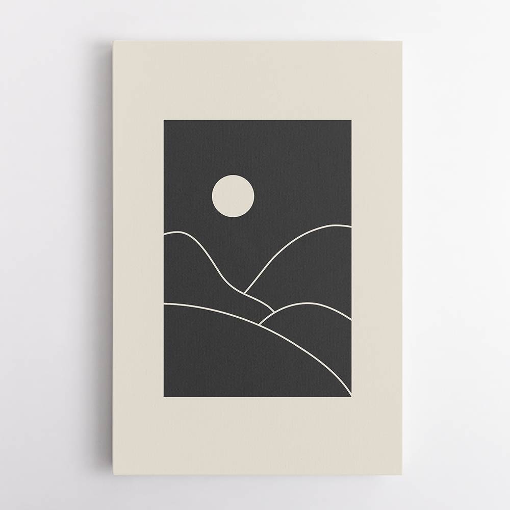 Black Minimal Mountains #3 Wall Art