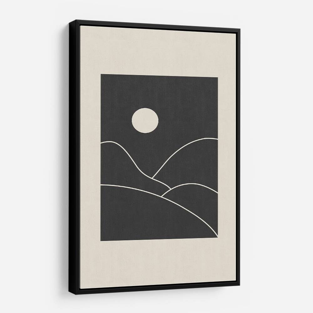 Black Minimal Mountains #3 Wall Art