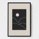 Black Minimal Mountains #3 Wall Art