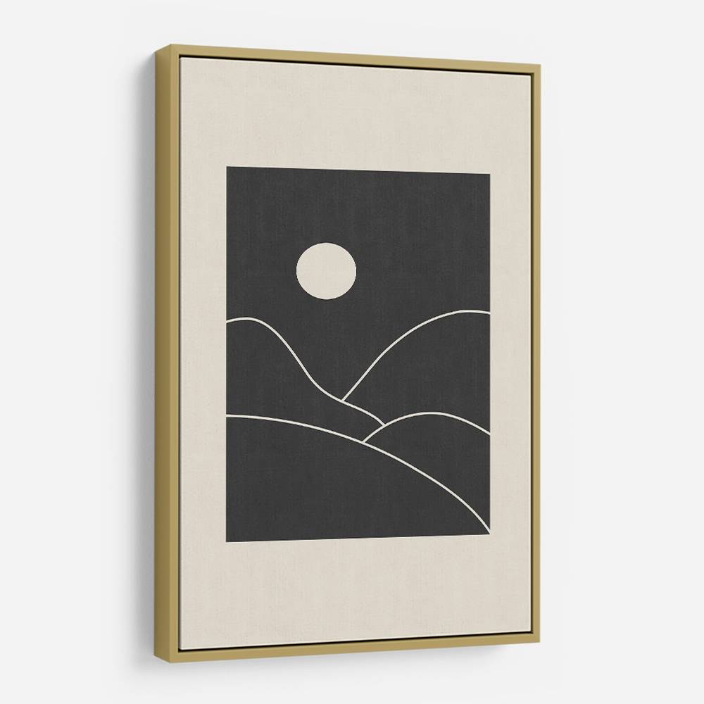 Black Minimal Mountains #3 Wall Art