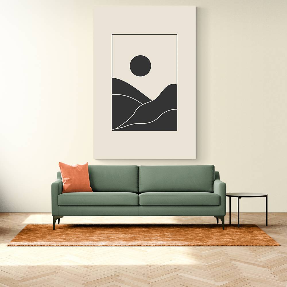 Black Minimal Mountains #4 Wall Art