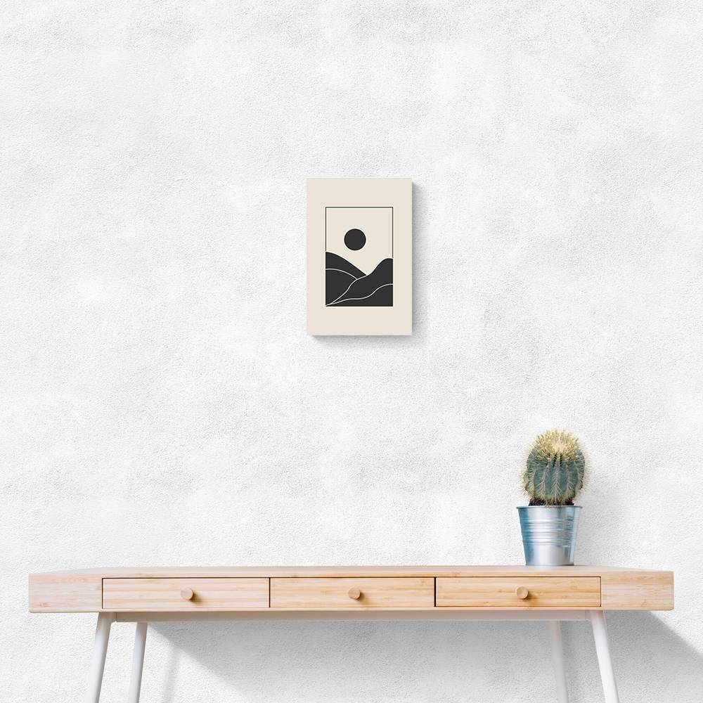 Black Minimal Mountains #4 Wall Art