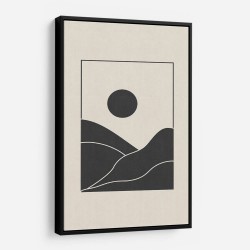 Black Minimal Mountains #4 Wall Art