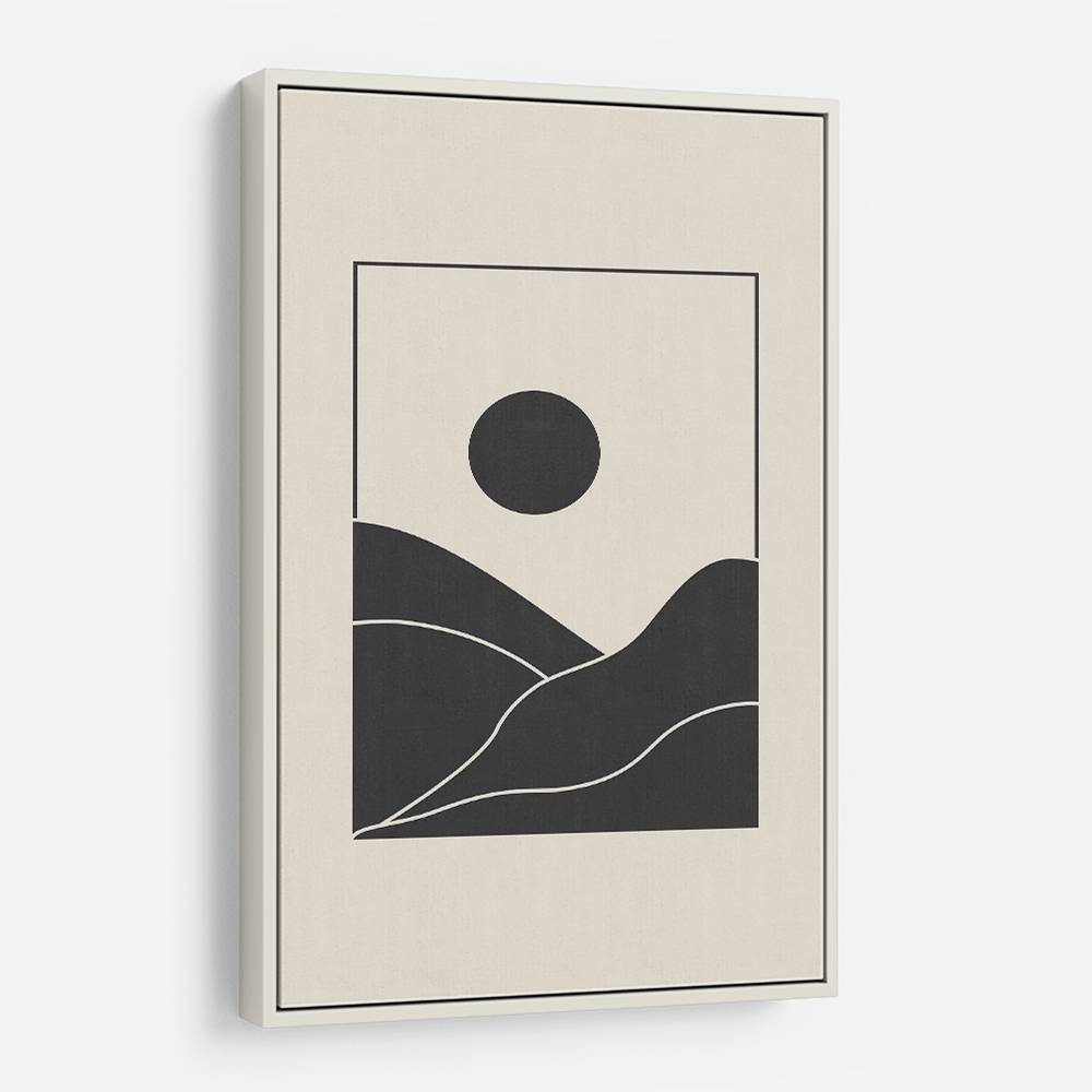 Black Minimal Mountains #4 Wall Art