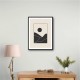 Black Minimal Mountains #4 Wall Art