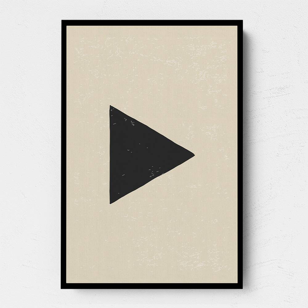 Black Minimal Shapes Series #1 Wall Art