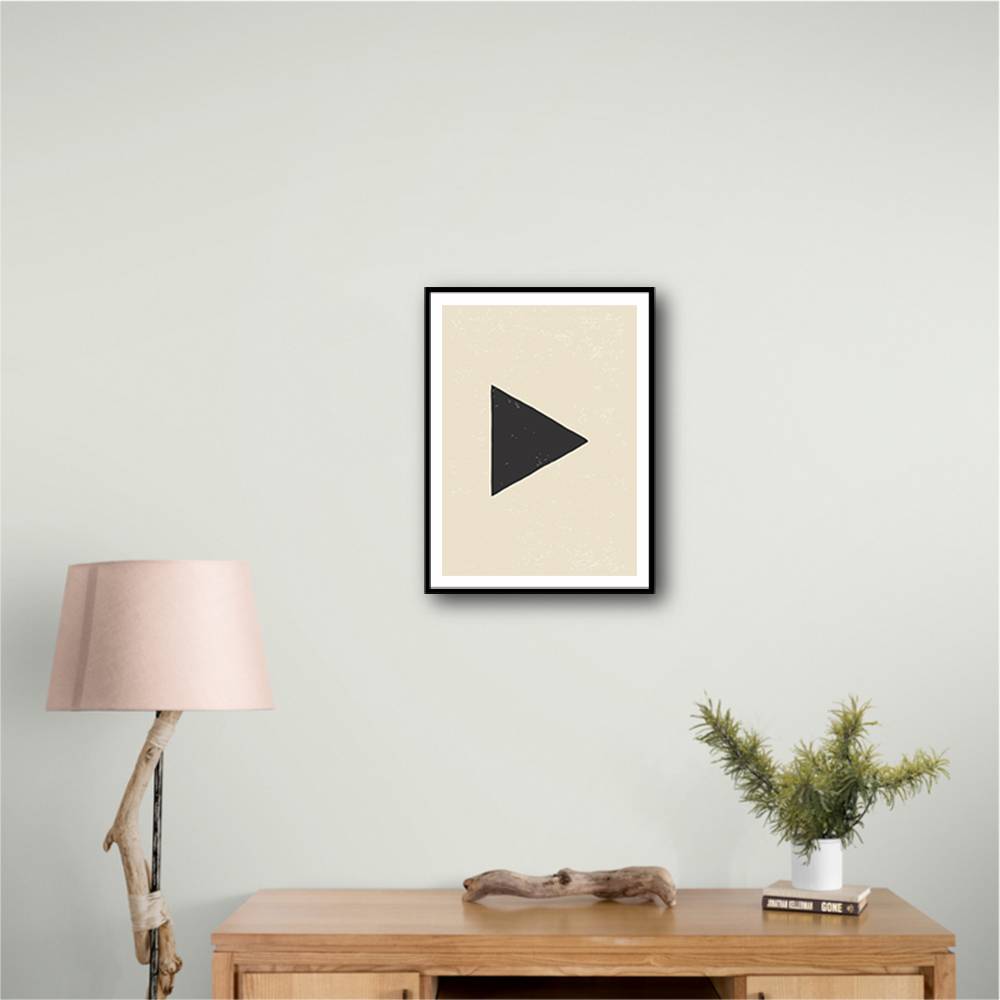 Black Minimal Shapes Series #1 Wall Art